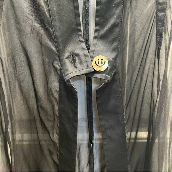 Legatte‎ Vintage Sheer Black Embroidered Long Line Vest. Size 10. - Picture 14 of 16